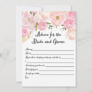 Floral Bridal Shower Advice Cards