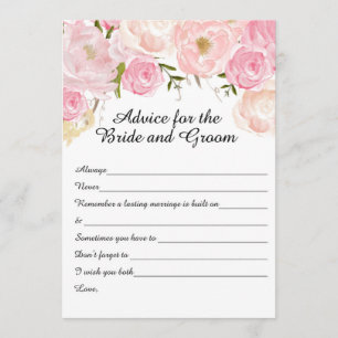 Floral Bridal Shower Advice Cards