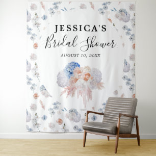 Floral Bridal Shower Backdrop Photo booth Tapestry