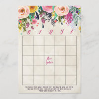 Floral Bridal Shower Bingo Cards