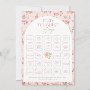 Floral Bridal Shower Bingo Game Invitation