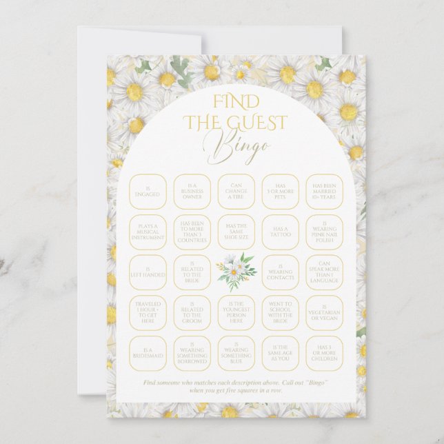 Floral Bridal Shower Bingo Game Invitation (Front)
