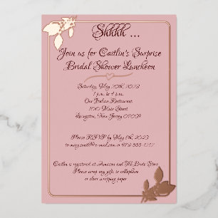 Floral Bridal Shower, Blush Pink, Gold