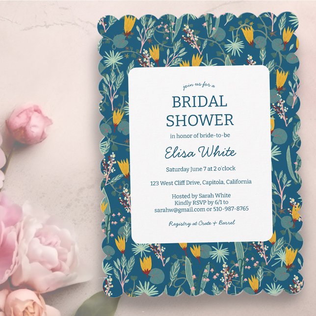 Floral Bridal Shower Cute Night Garden CUSTOM Invitation (Floral Bridal Shower Cute Night Garden CUSTOM Invitation
)