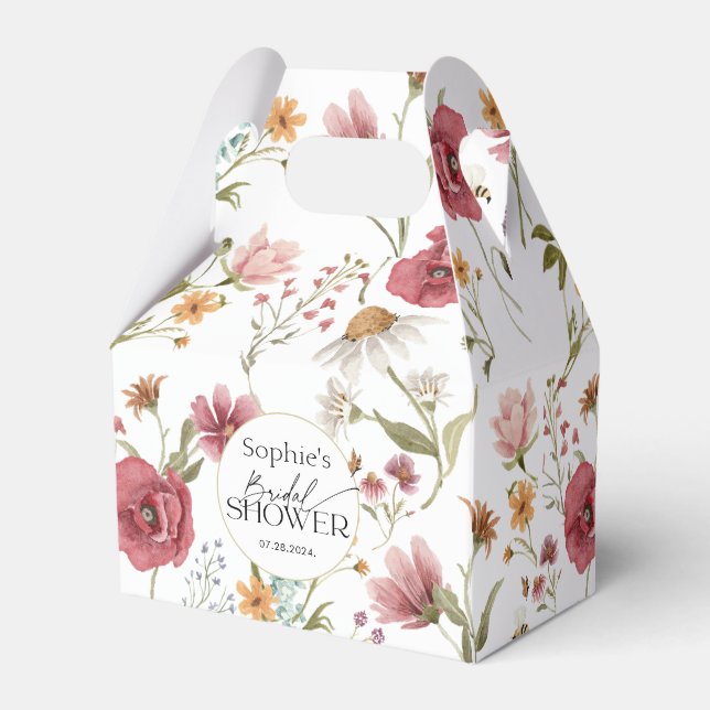 Floral Bridal Shower  Favour Box (Back Side)