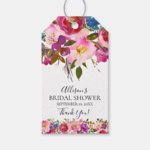 Floral Bridal Shower Favour Gift Tag