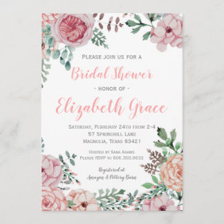 Floral Bridal Shower Invitation