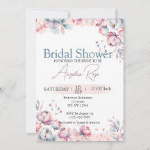 Floral Bridal Shower Invitation