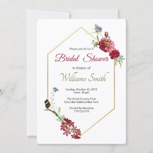 Floral Bridal Shower Invitation Card