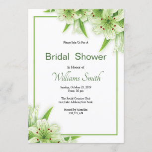 Floral Bridal Shower Invitation Card Template
