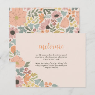 Floral Bridal Shower Invitation Insert