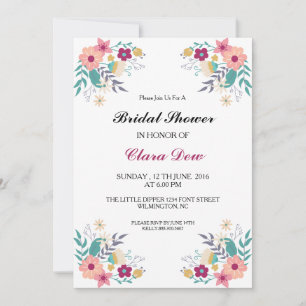 Floral Bridal Shower Invitaton Invitation