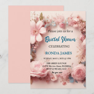 Floral bridal shower invite