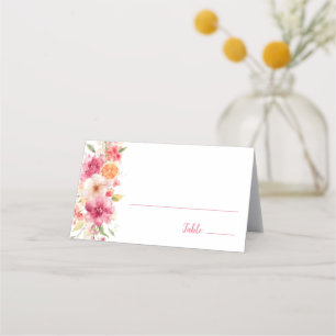 Floral Bridal Shower Love In Bloom Baby Shower Place Card