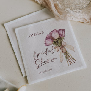 Floral Bridal Shower  Napkin