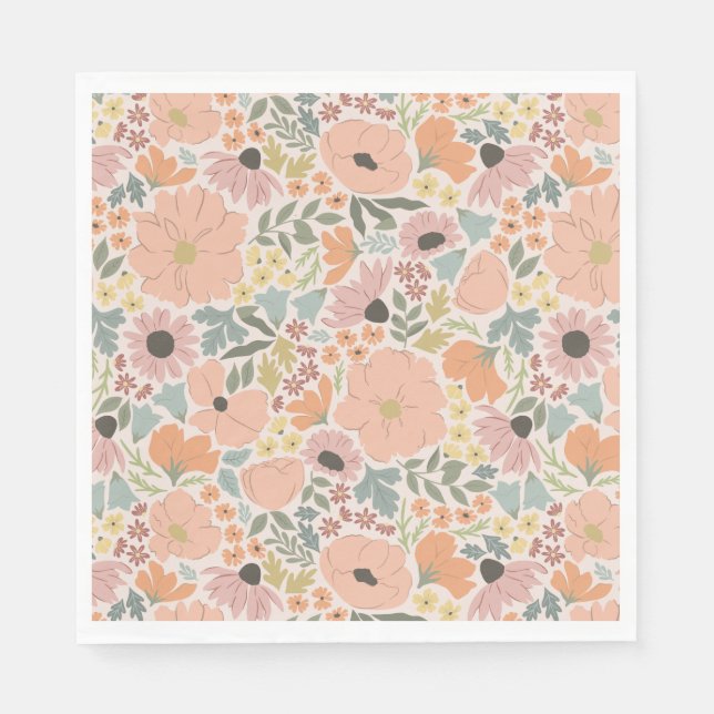 Floral Bridal Shower Napkin (Front)