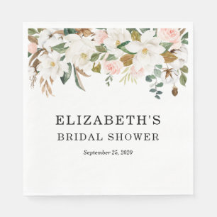 Floral Bridal Shower Napkins   Customised