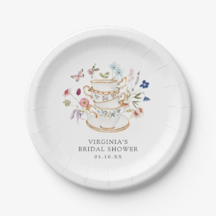 Floral Bridal Shower Paper Plate
