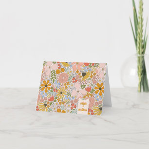 Floral Bridal Shower Personalised Thank You Card