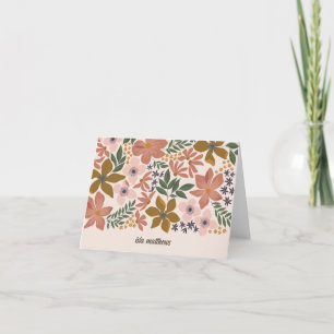 Floral Bridal Shower Personalised Thank You Card