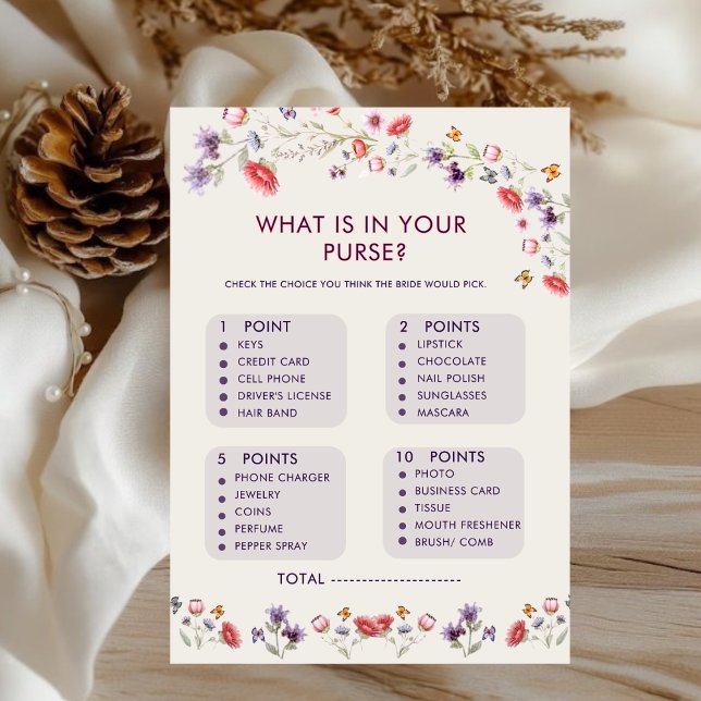Floral Bridal Shower Purse Game New Chapter Theme (Creator Uploaded)