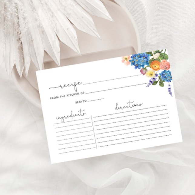 Floral Bridal Shower Recipe Card (Creator Uploaded)