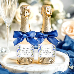 Floral Bridal Shower  Sparkling Wine Label