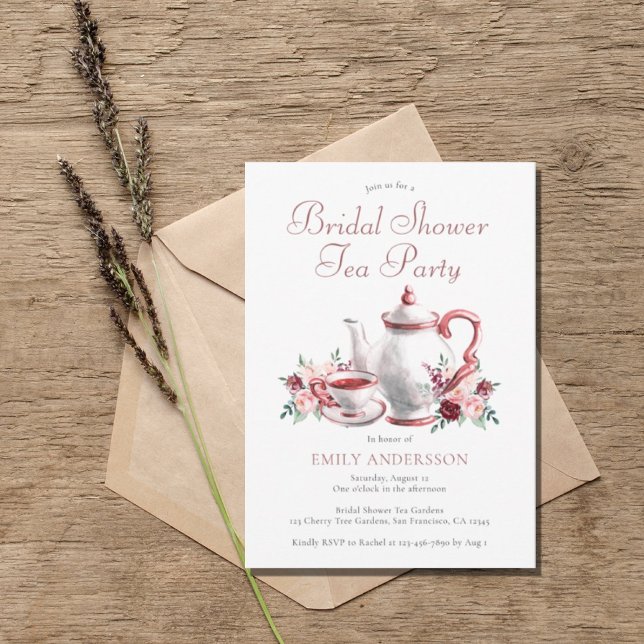 Floral Bridal Shower Tea Party  Invitation (Creator Uploaded)