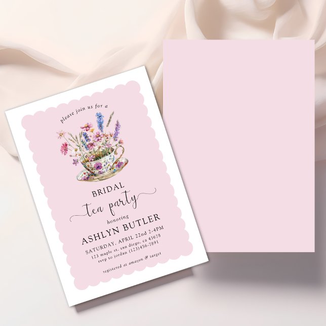 Floral Bridal Shower Tea Party Invitation (Creator Uploaded)