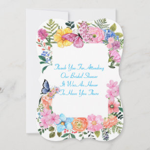 FLORAL BRIDAL SHOWER THANK YOU CARD