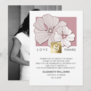 Floral Bridal Shower Thank You Photo Cards