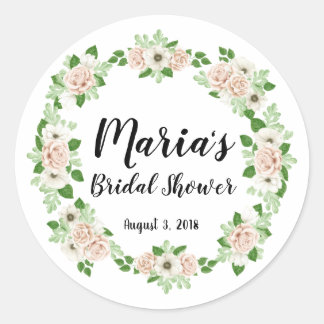 Floral Bridal Shower Thank You Sticker