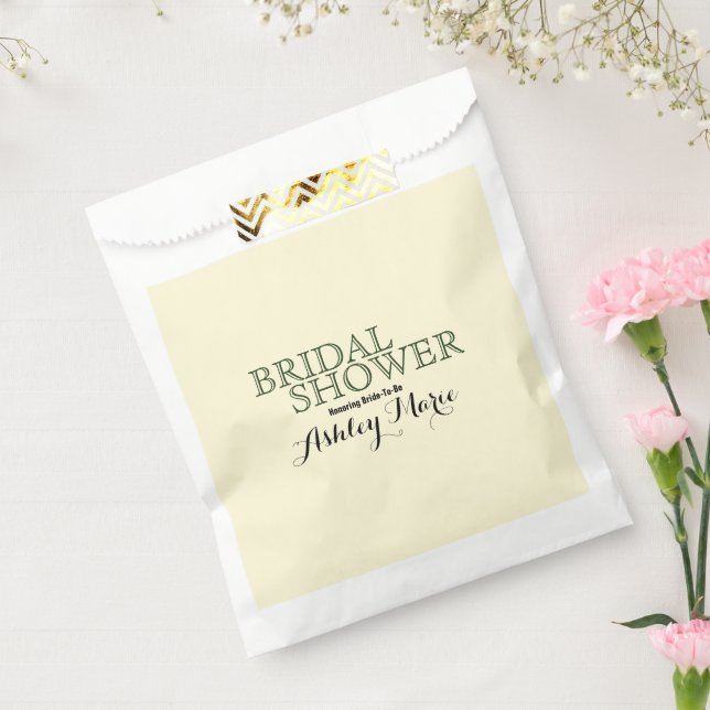 Floral Bridal Shower Typography Favour Bags (Sealed)