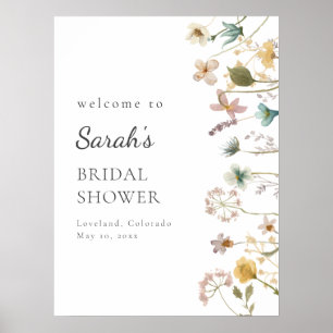 Floral Bridal Shower Welcome Sign