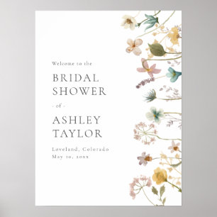 Floral Bridal Shower Welcome Sign