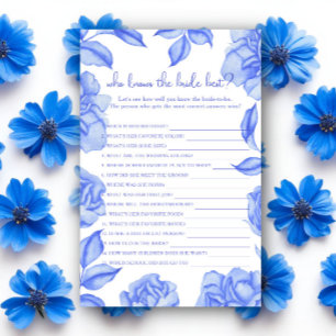 Floral Bridal Shower Who knows the bride best