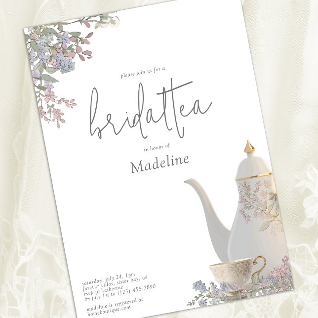 Floral Bridal Tea Bridal Shower Invitation (Creator Uploaded)