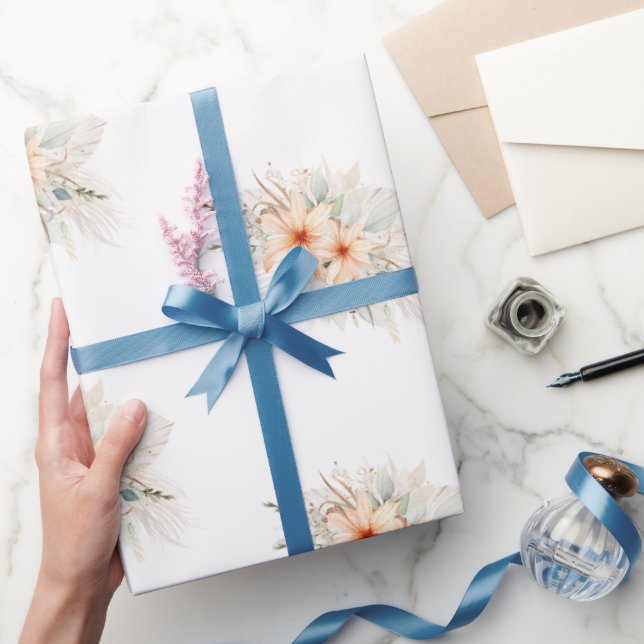 Floral Bridal  Wrapping Paper (Gifting)