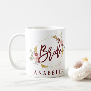 floral bride bachelorette bridal shower mug