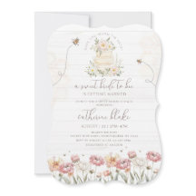 Floral Bride to Bee Bridal Shower Invites