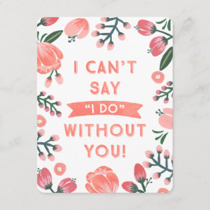 Floral Bridesmaid   Bridesmaid Invitation