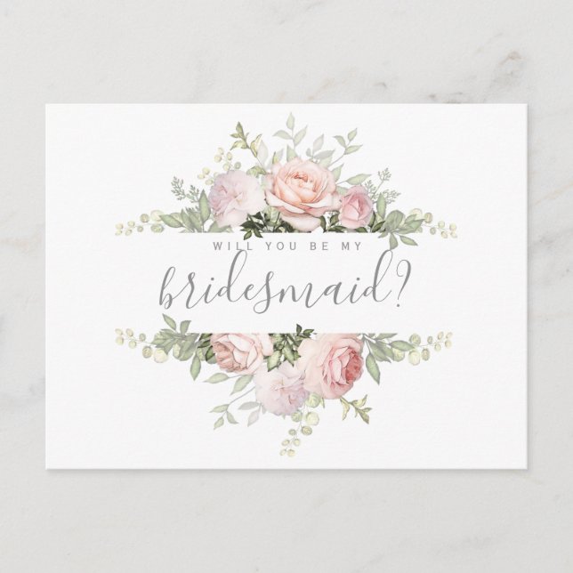 Floral Bridesmaid Proposal Card (Front)