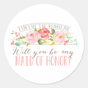 Floral Bridesmaid Stickers