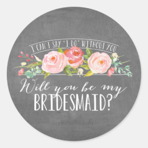 Floral   Bridesmaid Stickers