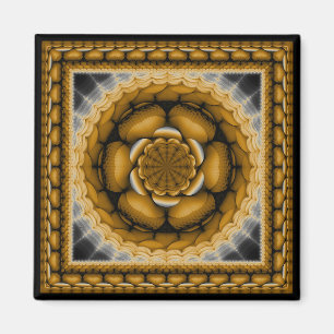 Floral bright radiating ornament magnet