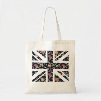 Floral British Flag Tote Bag