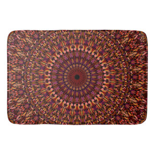 Floral Brown Mandala Design-48566 Bath Mat
