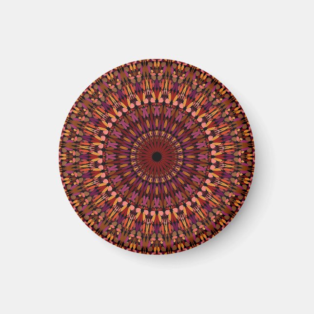 Floral Brown Mandala Design-48566 Magnet (Front)