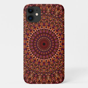 Floral Brown Mandala Design iPhone 11 Case
