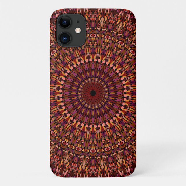 Floral Brown Mandala Design Case-Mate iPhone Case (Back)